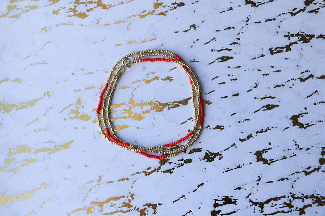 Waist Beads - Royal Red