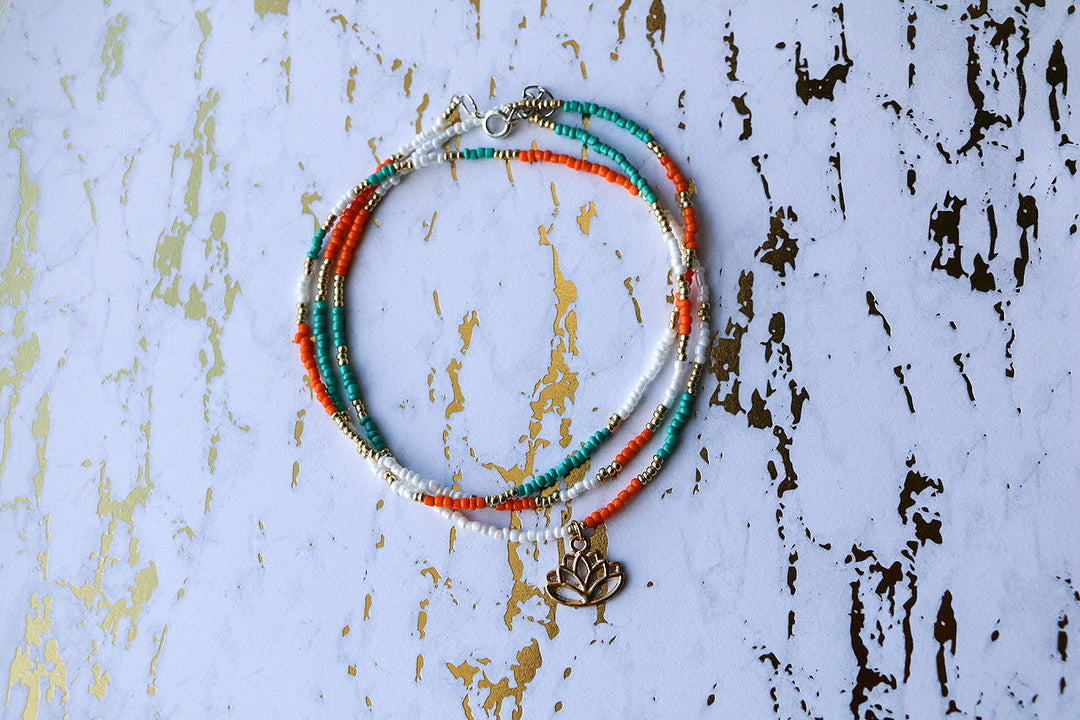 Waist Beads - Coral Flower