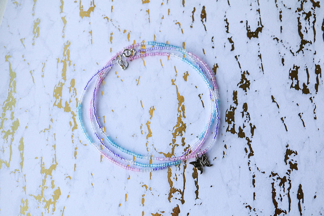 Waist Beads - Cotton Candy Butterflies